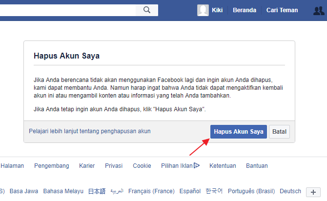 2 Cara Menghapus Akun Facebook (FB) Sementara / Permanen