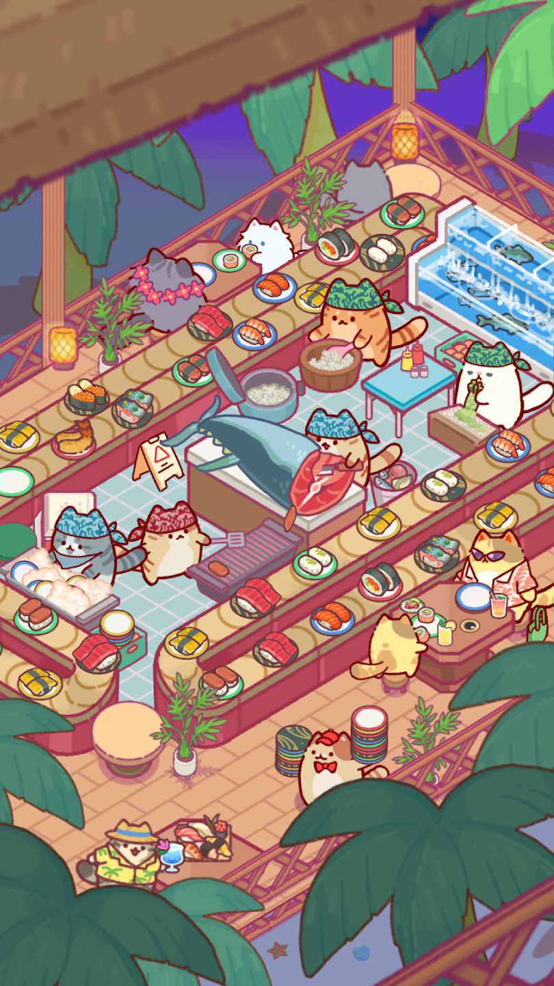 Cat Snack Bar MOD APK 2024 (Unlimited Gems, No CD)