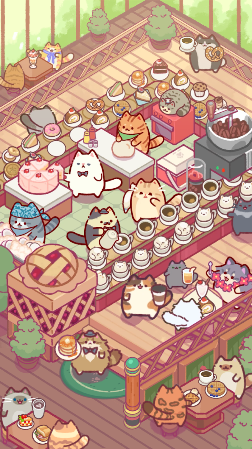 Cat Snack Bar MOD APK 2024 (Unlimited Gems, No CD)