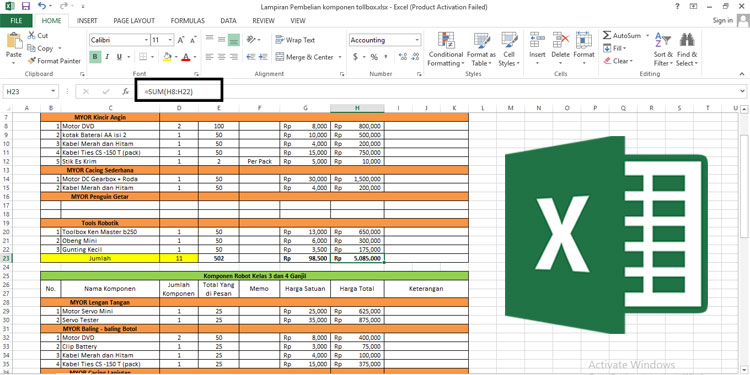 Microsoft Excel merupakan