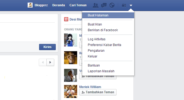 cara membuat fans page fb