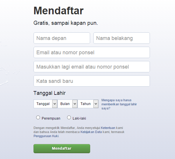 form pendaftaran