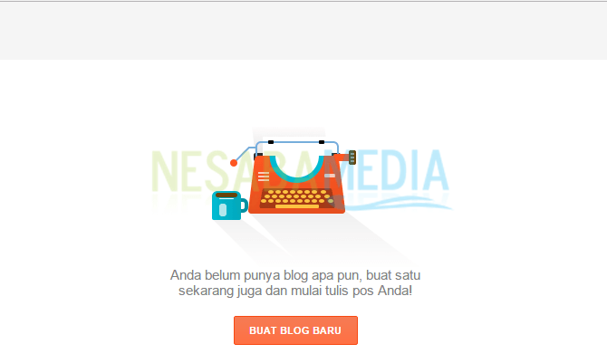 pilih tombol BUAT BLOG BARU