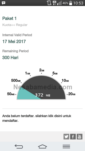 langkah cara cek kuota 3 kedelapan