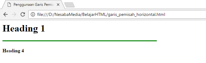 cara membuat judul (heading) di HTML
