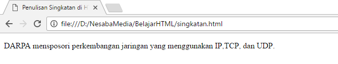 Cara Membuat Singkatan dan Merubah Arah Teks di HTML