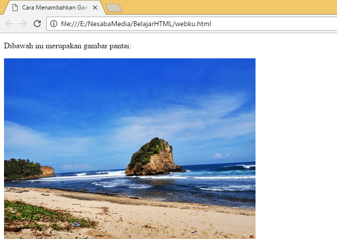 cara menambahkan gambar di html