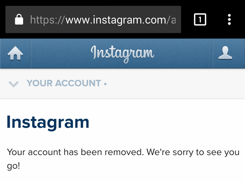 cara menghapus akun Instagram