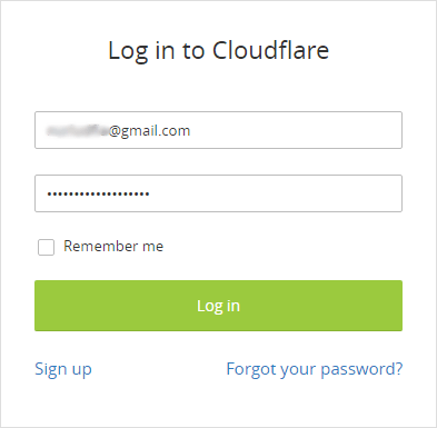 login di cloudflare