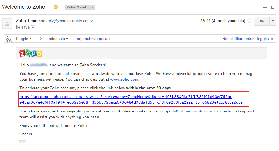 verifikasi email dari zoho