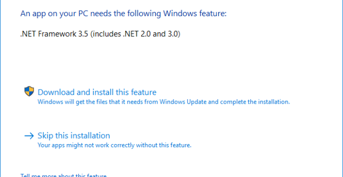 2 Cara Install NET Framework 3.5 di Windows 10 Secara Offline