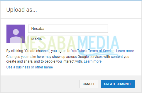 membuat channel youtube
