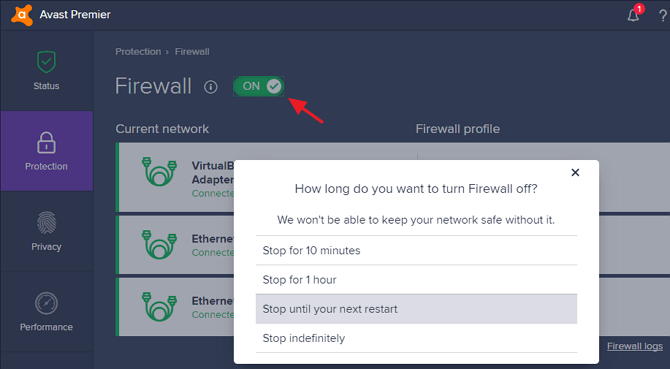 cara mematikan firewall windows 10