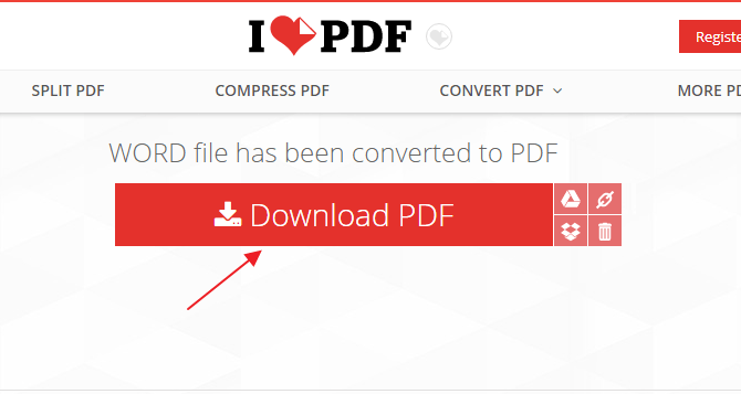 cara mengubah word ke PDF secara online