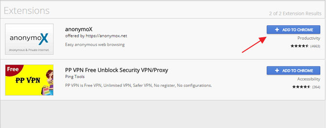 tambahkan anonymox ke chrome