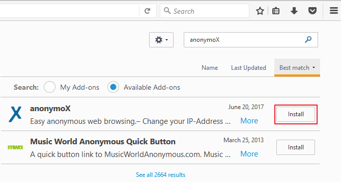 menambahkan add-ons di mozilla