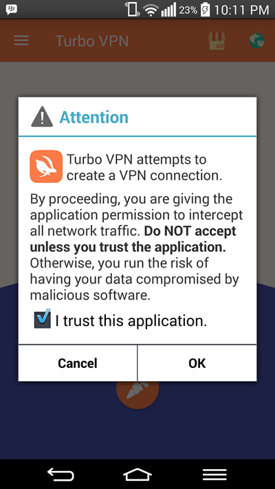 izinkan aplikasi turbo vpn