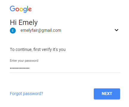 masukkan password email anda sekali lagi