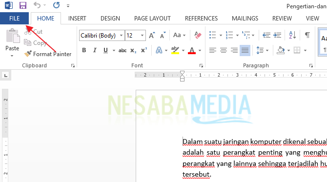 cara mengubah word ke pdf