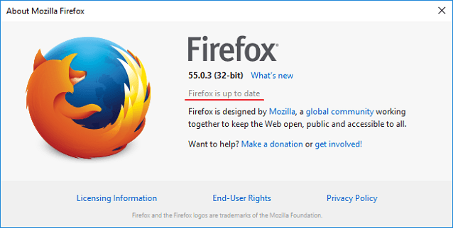 update browser mozilla 4