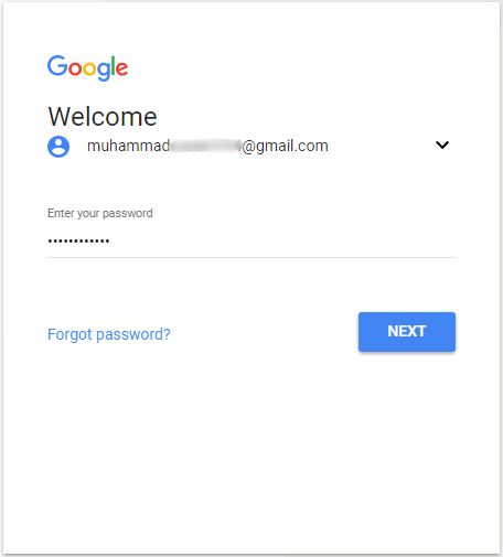 masukkan kata sandi gmail