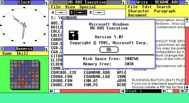 Windows 1 – November 1985