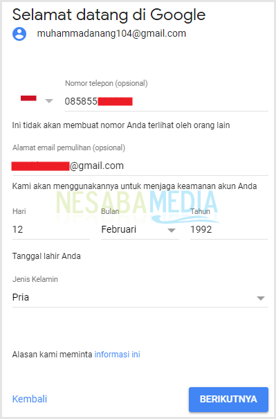 cara membuat email lewat HP