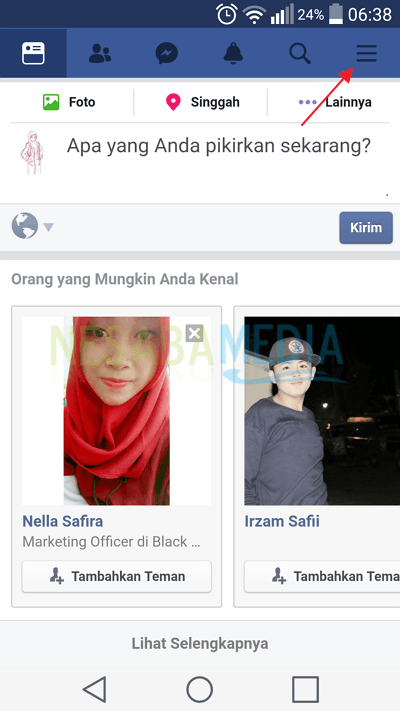 mengganti nama FB 5