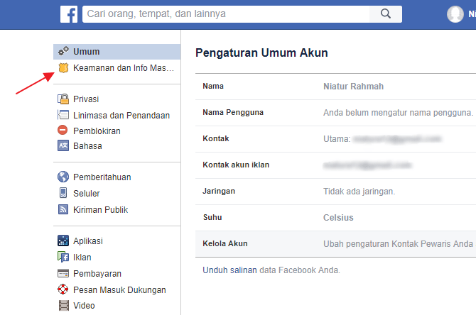 Info Keamanan dan Masuk PC