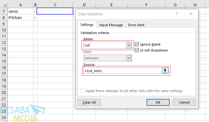 cara membuat dropdown list bertingkat di Excel untuk pemula