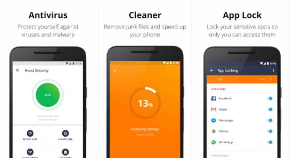 Tampilan Avast Mobile