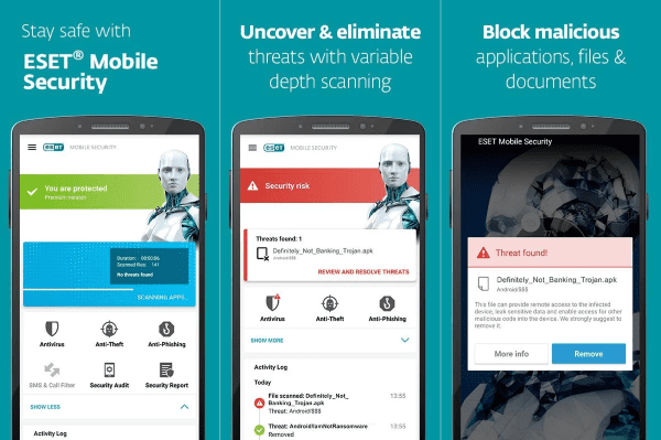 Tampilan ESET Mobile Security