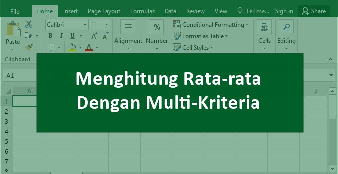 cara menghitung rata-rata dengan multi-kriteria di Excel