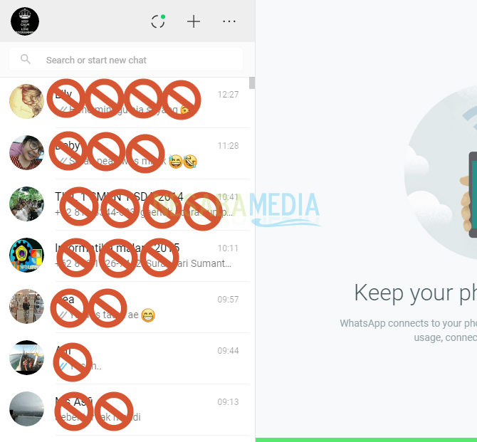 tampilan whatsapp web 
