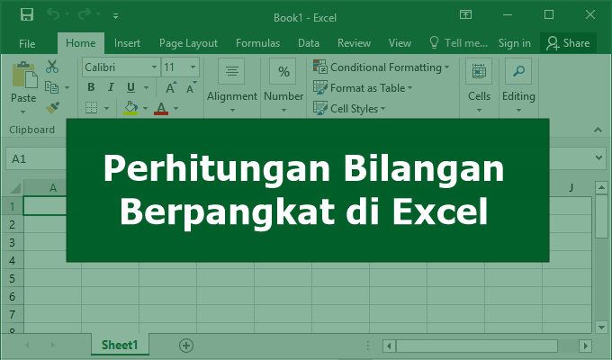 Perhitungan Bilangan Berpangkat di Excel