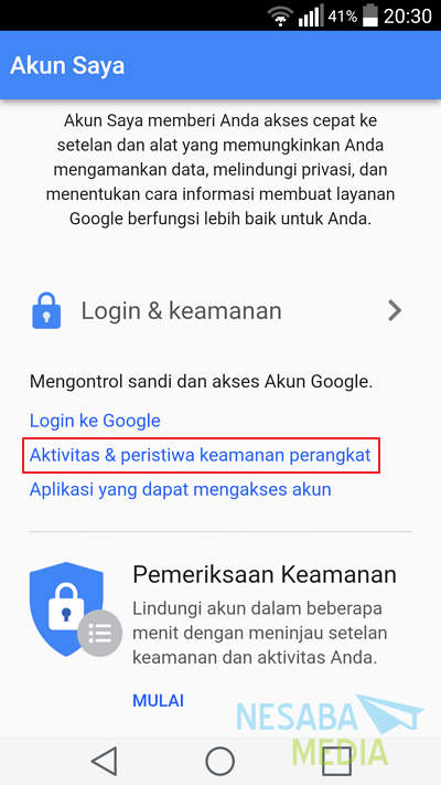 Login & keamanan