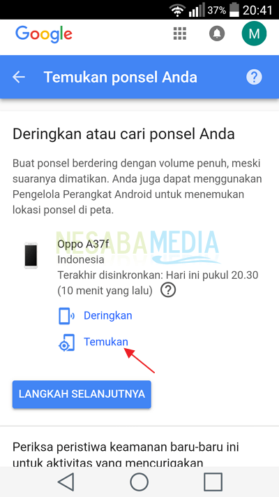 cara melacak hp android yang hilang