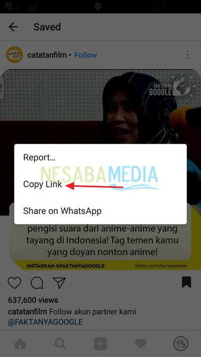 cara menyimpan video dari instagram di android