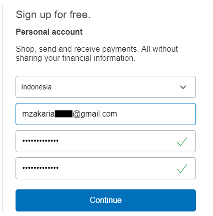 membuat akun paypal 2