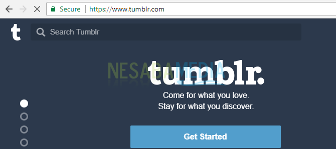 mengakses Tumblr pada Chrome