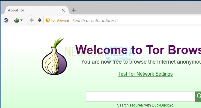 jendela browser Tor Browser