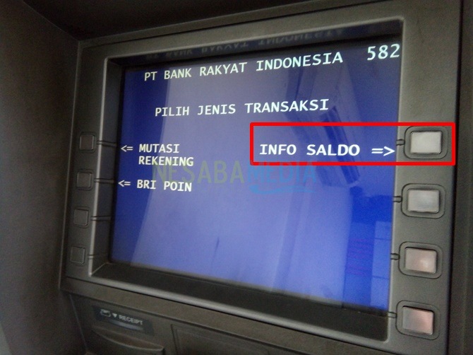 cara mengecek sisa saldo atm bri 