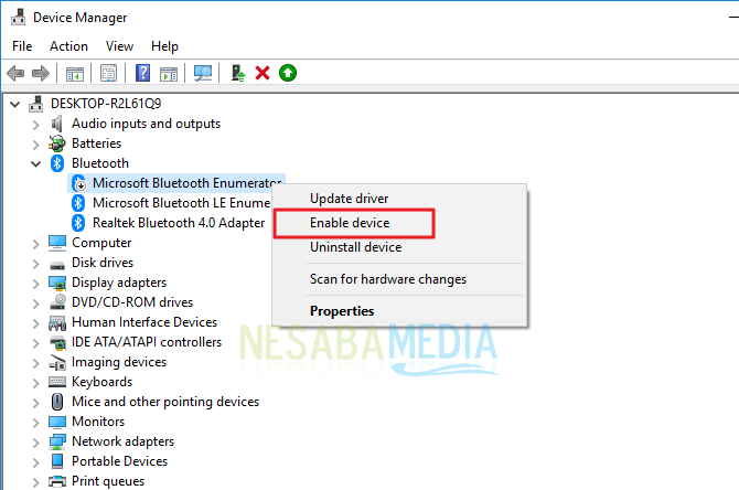 Cara mengaktifkan bluetooth di laptop windows 7