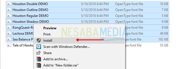 Cara Install Font Baru di Windows 7