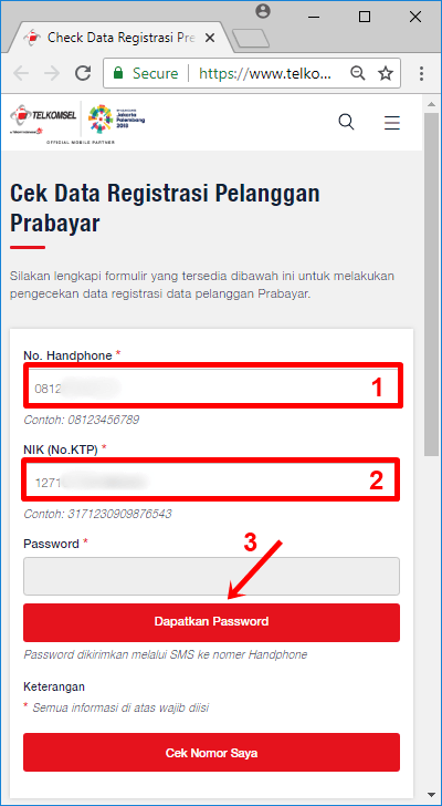 cara cek registrasi kartu telkomsel