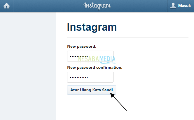 lupa password instagram lewat email