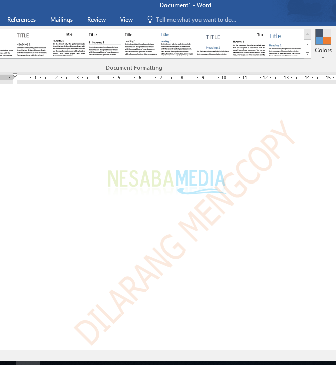 cara membuat watermark di word 2016