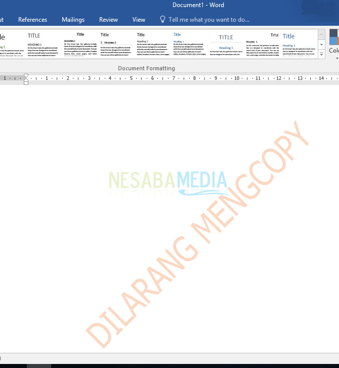 cara membuat watermark di word berupa teks