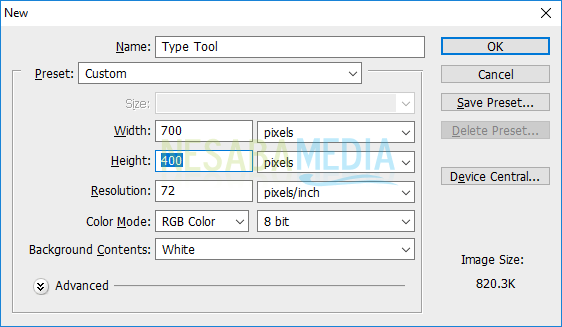 cara membuat tulisan di photoshop