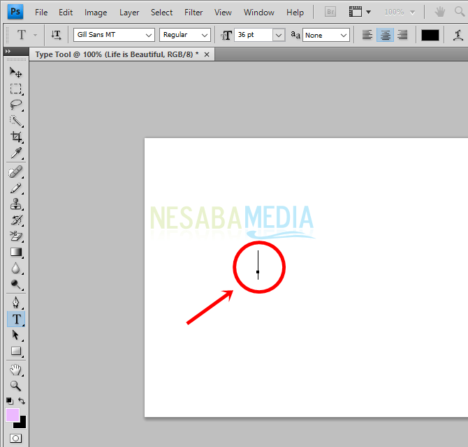 cara membuat tulisan di photoshop